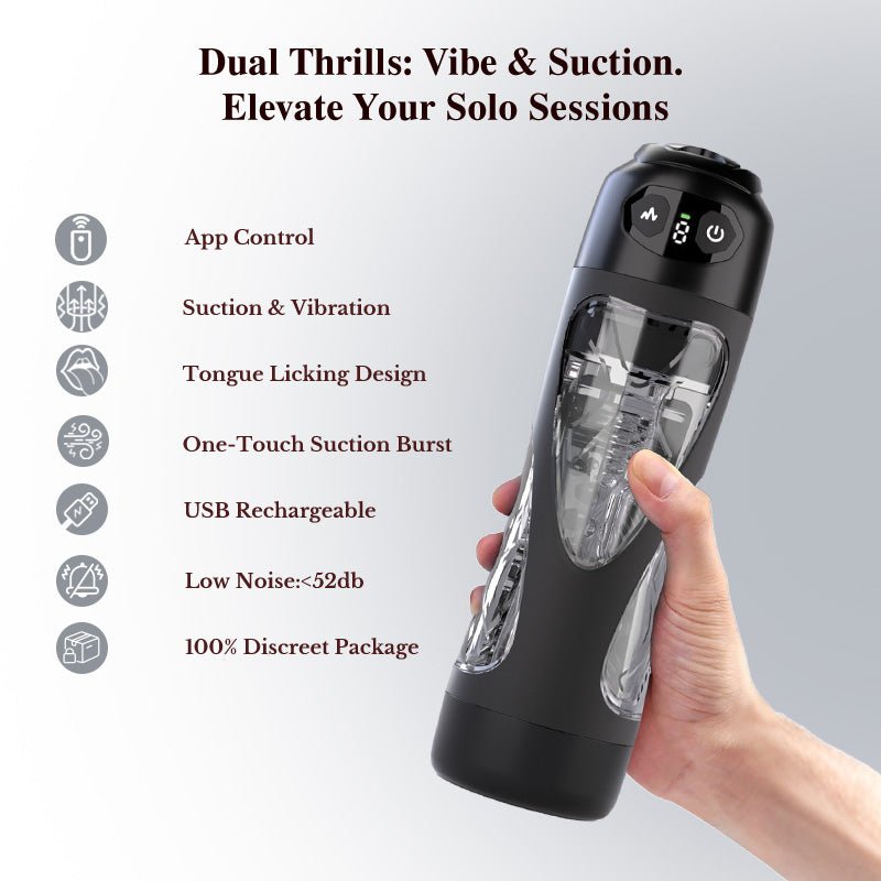 App Control Male Masturbator (See - Through Design) - Mutant X - Sohimi