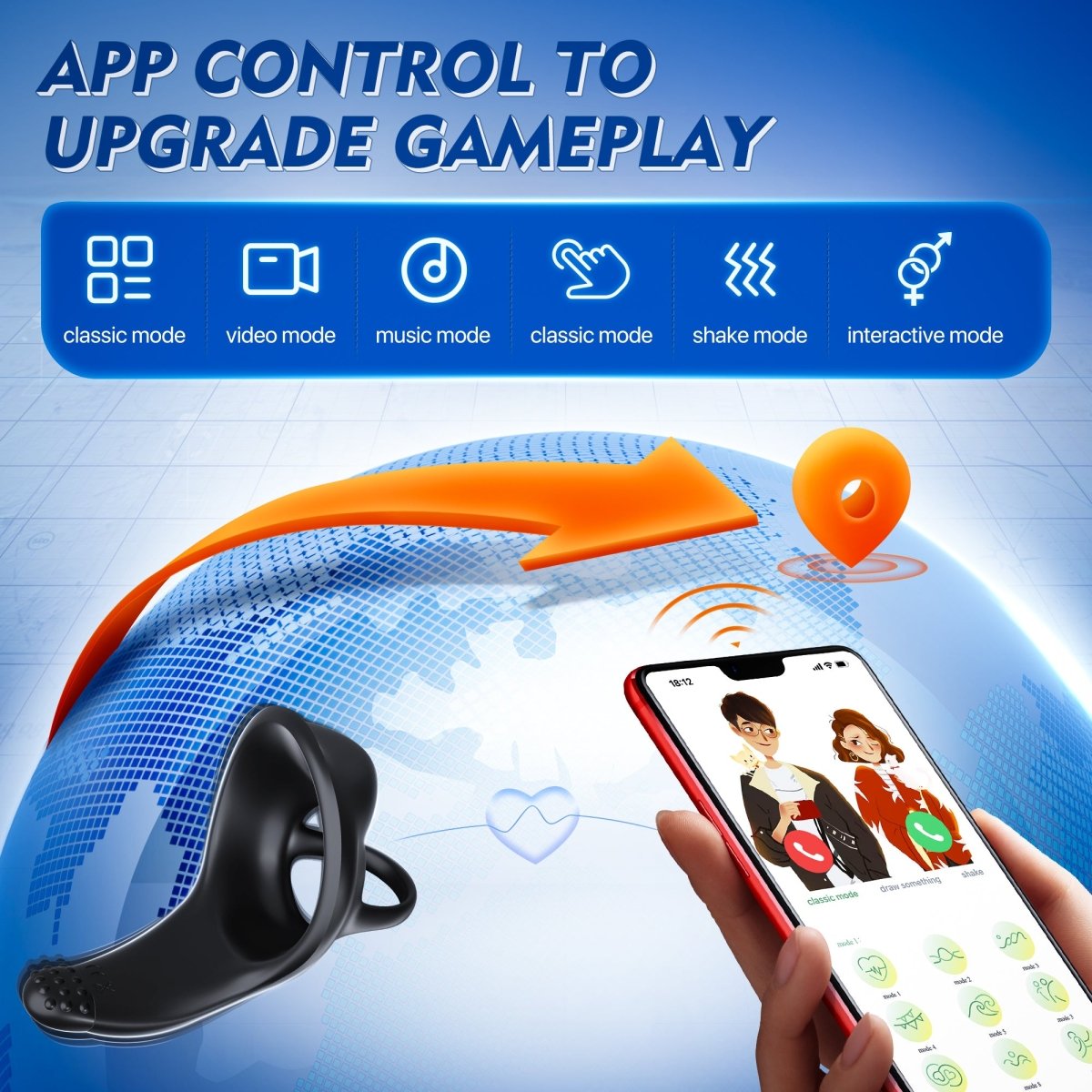 App Control Multi Stimulation Penis Ring and Prostate Massager - Sohimi