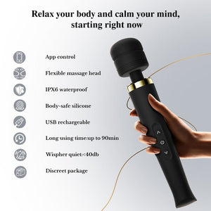 App Control Wand Massager - Valora (Cordless & Waterproof) - Sohimi