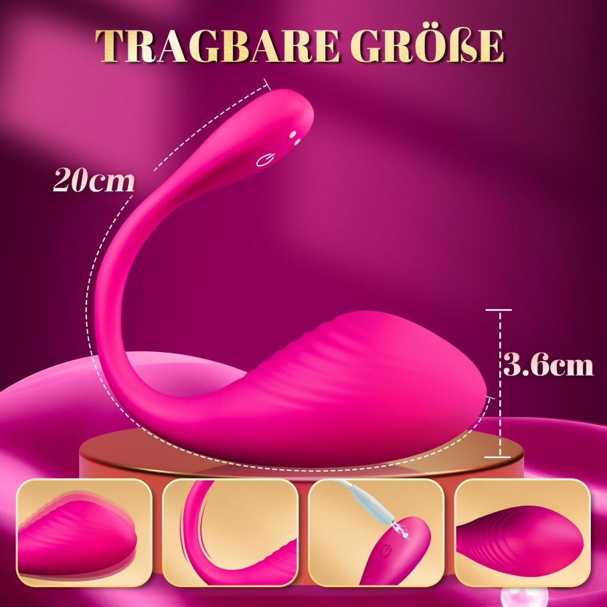App-controlled wearable vibrator function graphic