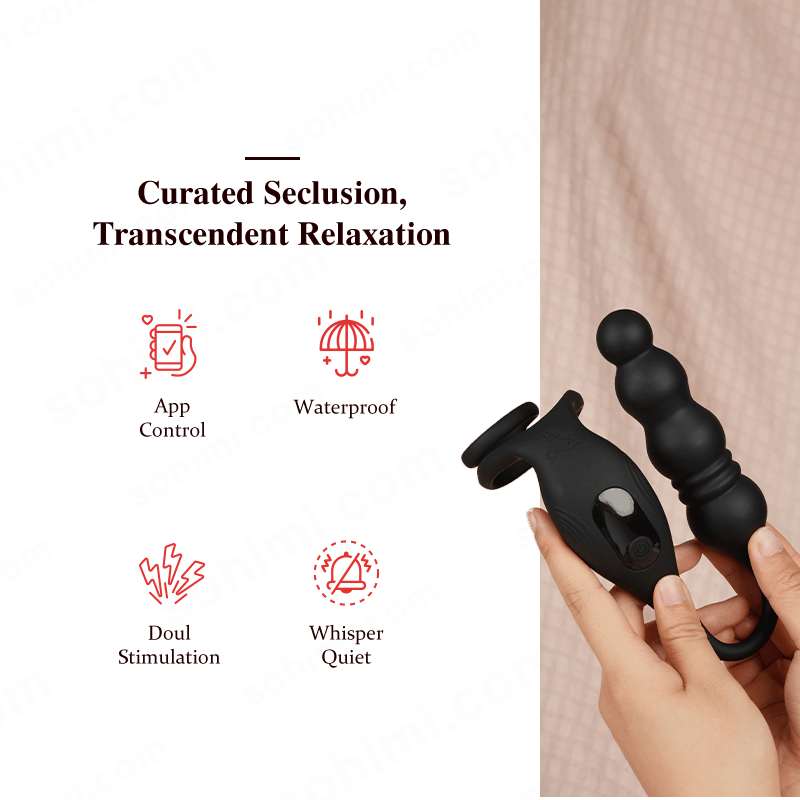 ARCHIE4| App Control Vibrating and Thrusting Anal Plug - Sohimi