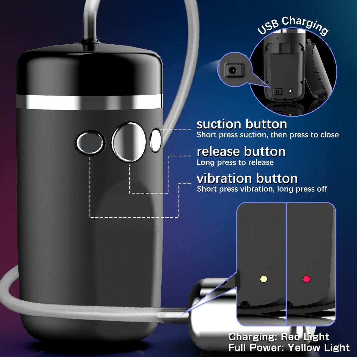 Auto Waterproof Suction and Vibration Male Masturbator - Sohimi