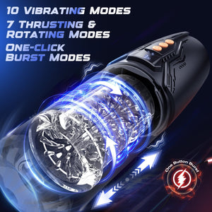 Automatic Thrusting and Rotating Vibrating penis pump Led Display Male Masturbator - Sohimi