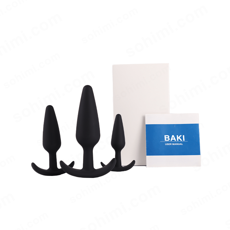 BAKI| 3 PCS Wearbale Silicone Anal Butt Plug - Sohimi