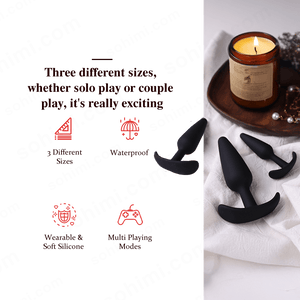 BAKI| 3 PCS Wearbale Silicone Anal Butt Plug - Sohimi