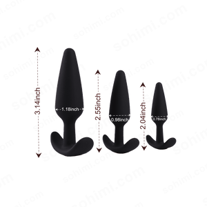 BAKI| 3 PCS Wearbale Silicone Anal Butt Plug - Sohimi