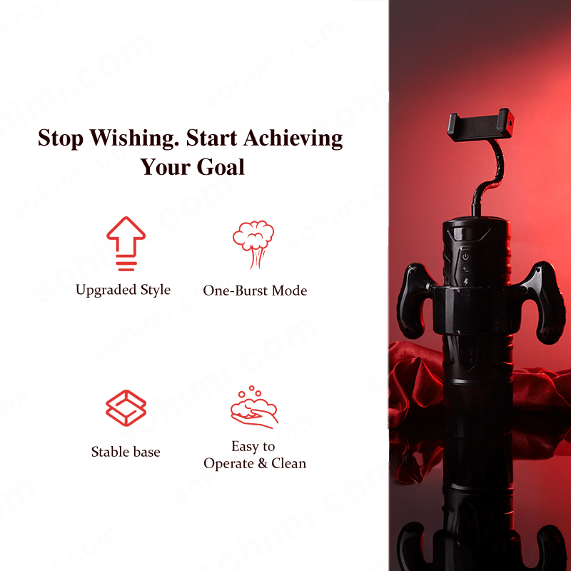 BLACK KNIGHT| Automatic Thrusting & Rotating Male Masturbator Sex Toys - Sohimi