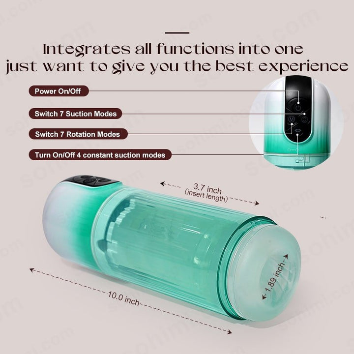 BOLE| 2 in 1 Penis Pump Enlargement Training Male Masturbator - Sohimi
