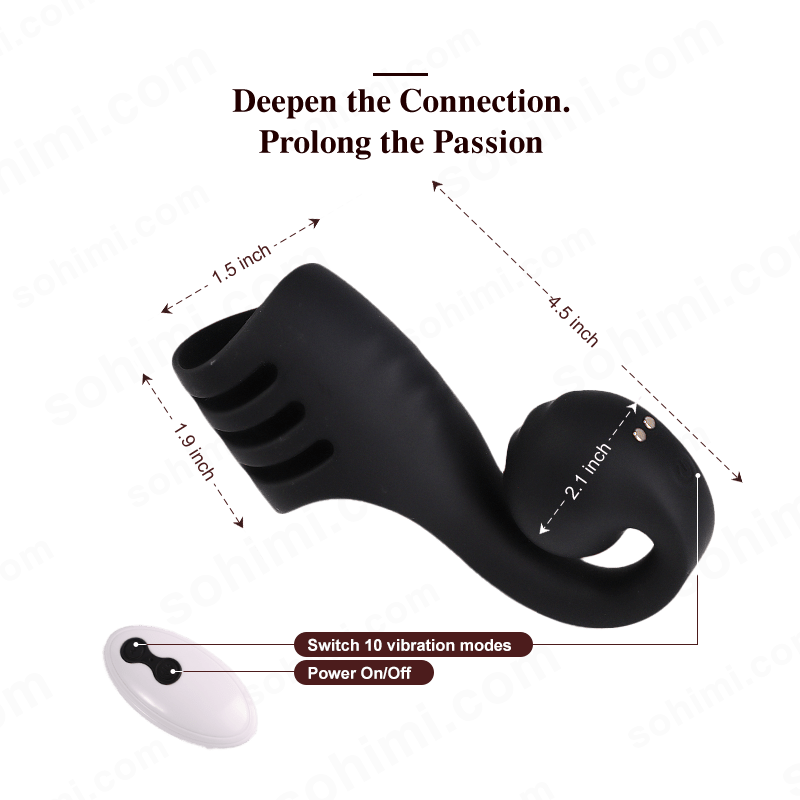 CASE|Multi Stimulation Snail - Shaped Penis Sleeve Ring with 10 Vibrating - Sohimi