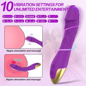 Classic Clitoris Vibrator Dildos with 10 Vibration Modes - Sohimi