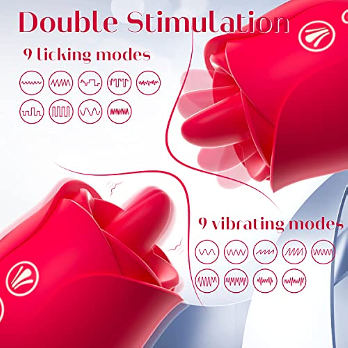 Clitoral Rose Sex Stimulator for Women with Tongue - Sohimi