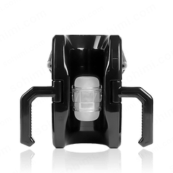 Black male masturbation cup on a transparent background with 'sohimi.com' branding.