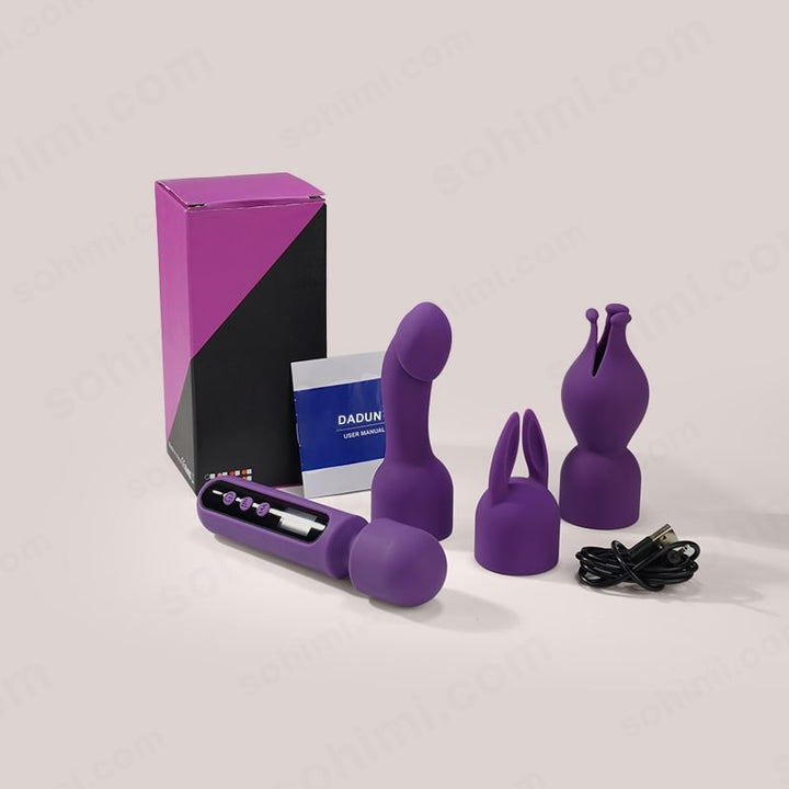 DADUN| 4 in1 Multifunctional Powerful Wand Vibrator Sex Toy Kit - Sohimi