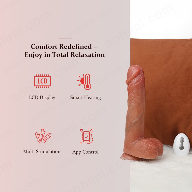 Dallin|Realistic Heating Vibration and Stretching Dildo - Sohimi