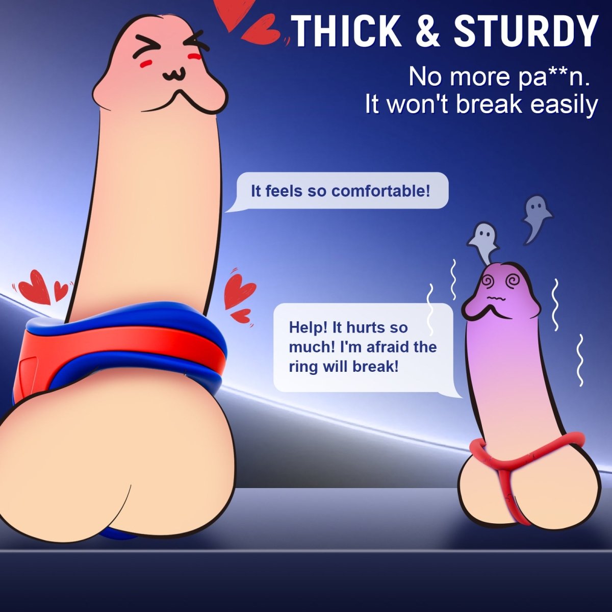Detachable and Flexible Silicone Male Cock Ring - Sohimi