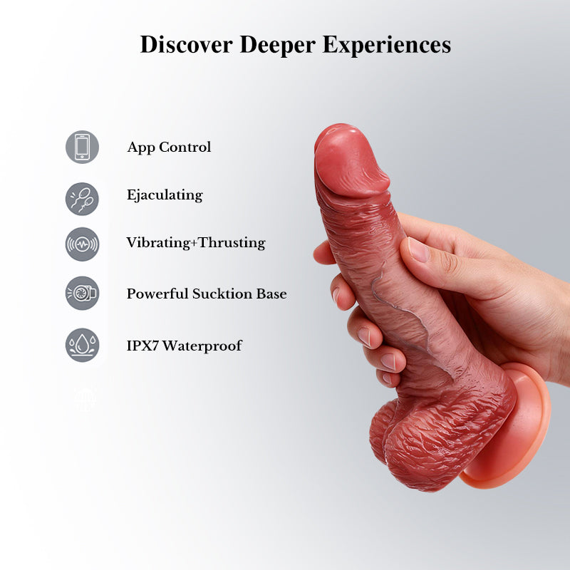 Dodge App Control Realistic Squirting Silicone Dildo | Sohimi