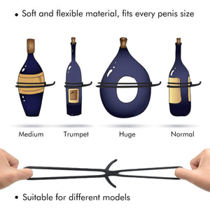 Dual Penis Silicone Multiple Combinations Testicle Ring - Sohimi