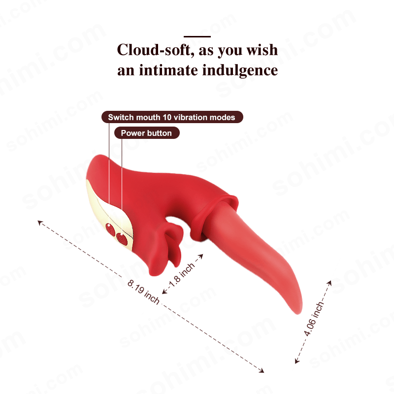 ELLIE| Tongue swing and vibrating Licking G - Spot and Clit Sex Toy for Woman - Sohimi