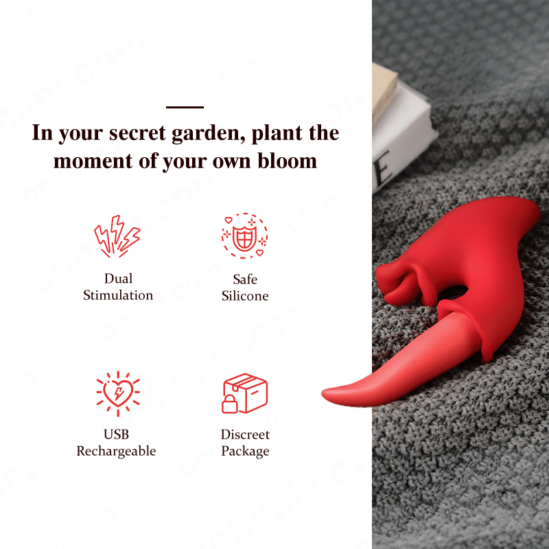 ELLIE| Tongue swing and vibrating Licking G - Spot and Clit Sex Toy for Woman - Sohimi
