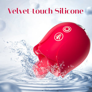 Female Tongue Licking and vibratiing Rose Clitorial Stimulator - Sohimi