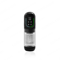 Black electronic device with digital display on a green background with 'sohimi.com' text.