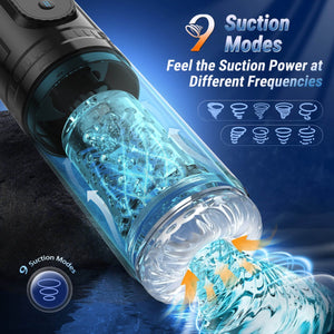 HURRICANE 2 | Sexspielzeug für Männer mit Saugnapf, Teleskop und Rotation - Sohimi