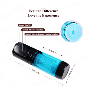 HURRICANE 2| Suction Telescopic and Rotating Male Sex Toy - Sohimi