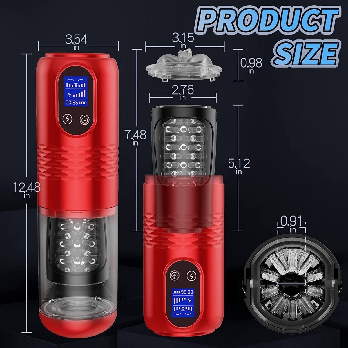 Innovative Motors Telescoping LCD Display Masturbator - Sohimi