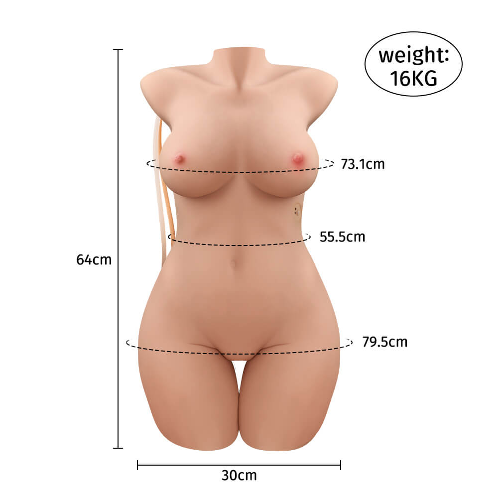 Isabella| 35.27lb Half Body Torso Sex Doll Likelife Size with Plump Tits and Butt - Sohimi