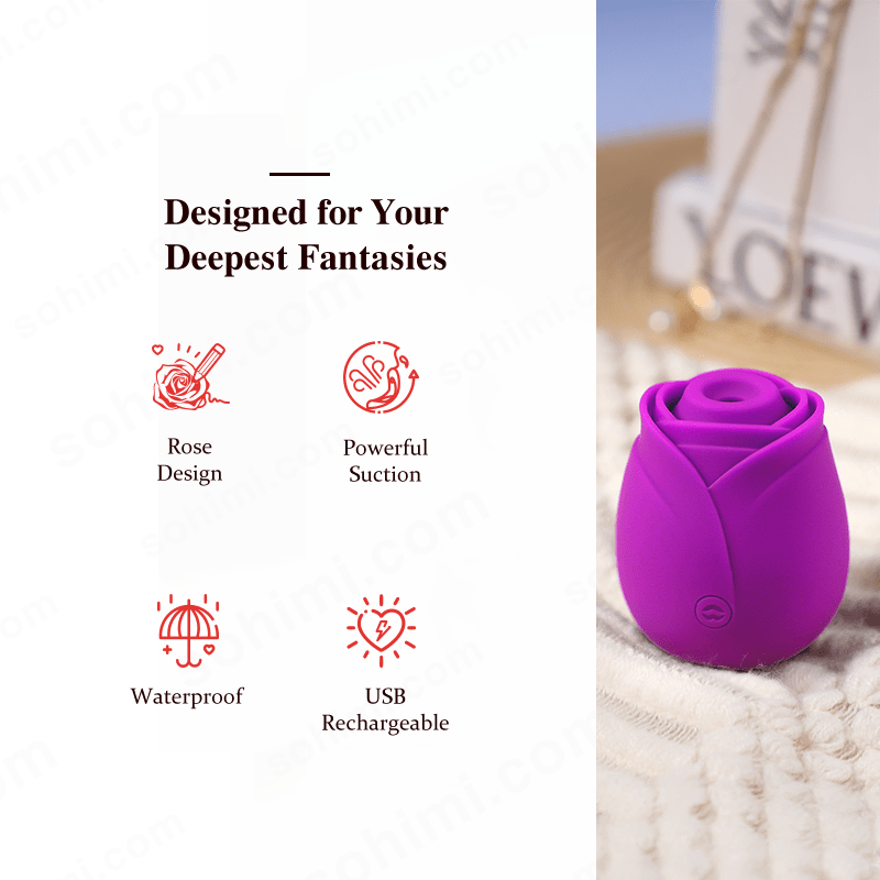 JASMINE|Clitoris Rose Suction Vibrator - Sohimi