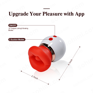 KISS|Rose Tongue Licking & Suction Clitoral Stimulator Sex Toys - Sohimi