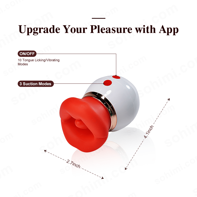 KISS|Rose Tongue Licking & Suction Clitoral Stimulator Sex Toys - Sohimi