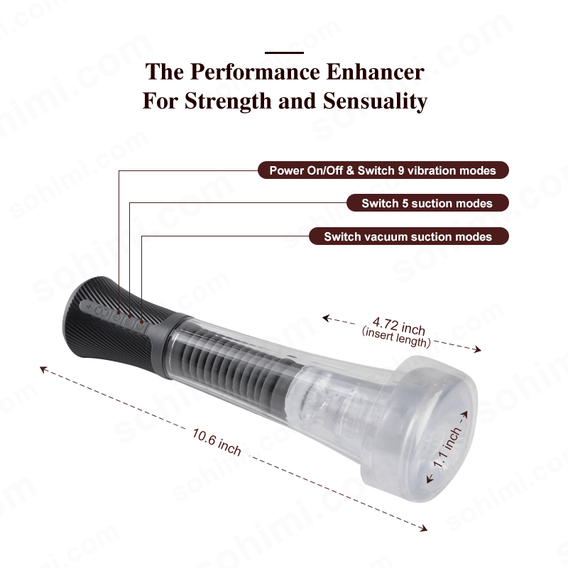 LACH| 3 in 1 Vibrating and Suction Male Penis Pump Sex Toy - Sohimi