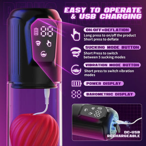 LAGOON App Control 2 in 1 Male Masturbation Penis Pumps - Sohimi