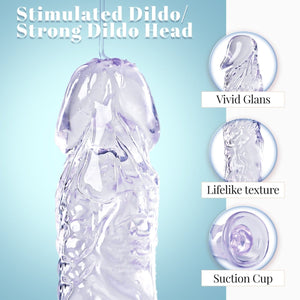 Lifelike Transparent Silicone Dildo with Suction Cup - Sohimi
