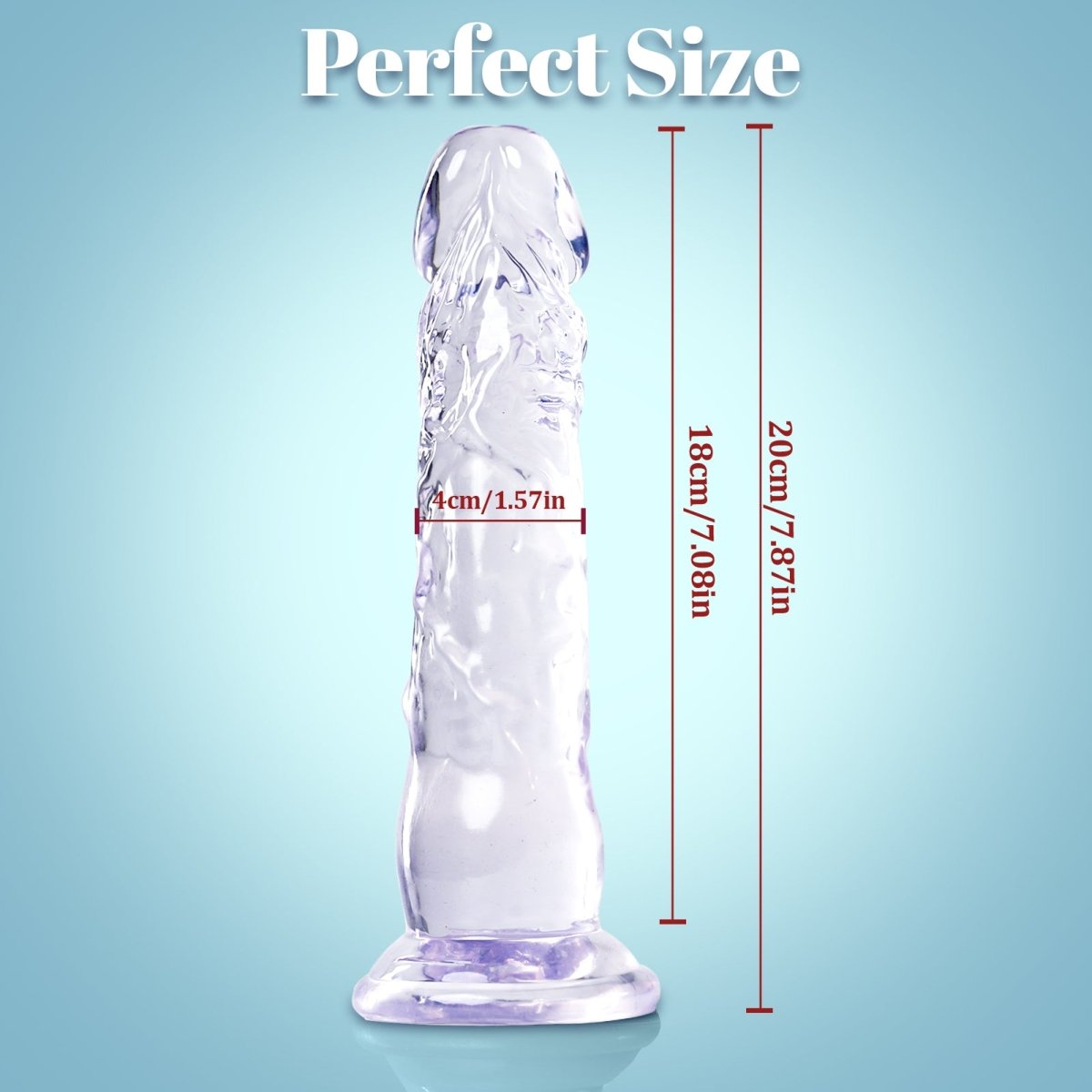 Lifelike Transparent Silicone Dildo with Suction Cup - Sohimi