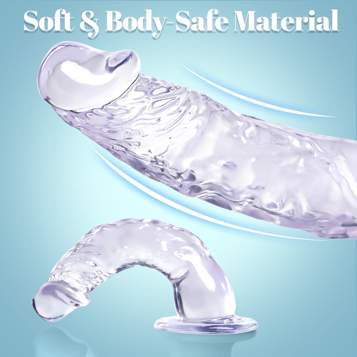 Lifelike Transparent Silicone Dildo with Suction Cup - Sohimi