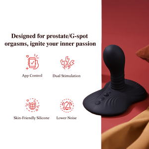 LUBIN| Rotating and Vibrating Prostate Massager Anal Dildo Butt Plug - Sohimi