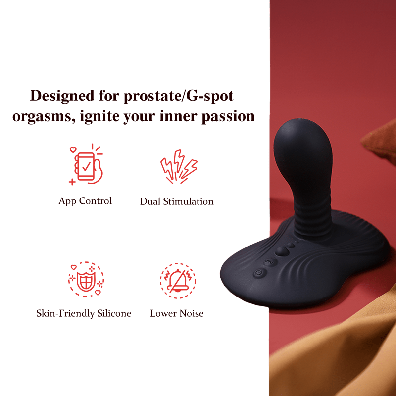 LUBIN| Rotating and Vibrating Prostate Massager Anal Dildo Butt Plug - Sohimi