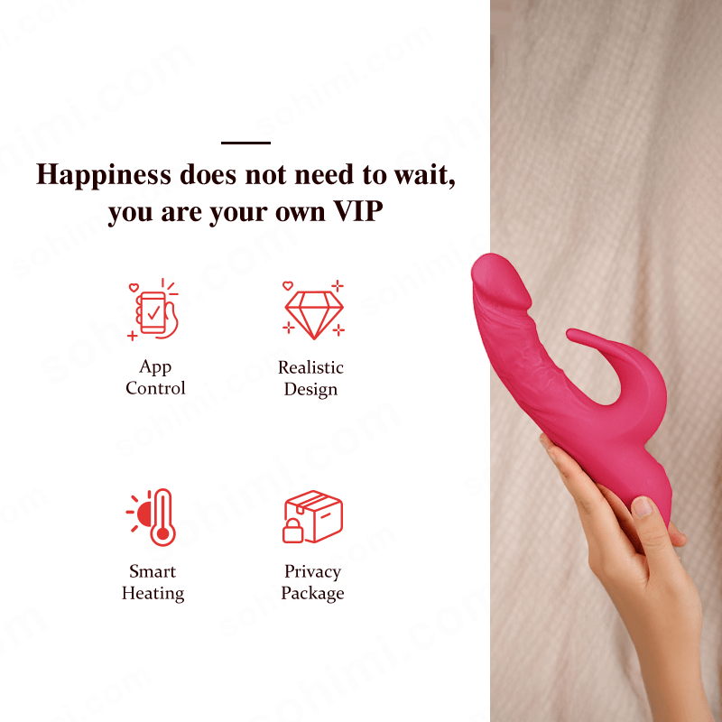 LUNA App Control Realistic Dildo Rabbit Vibrator - Sohimi