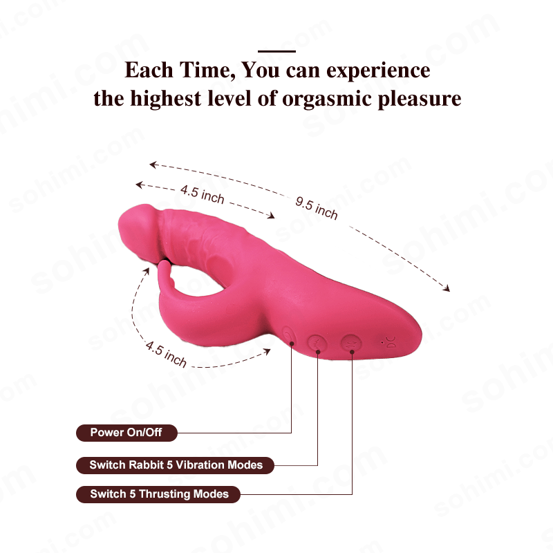 LUNA App Control Realistic Dildo Rabbit Vibrator - Sohimi