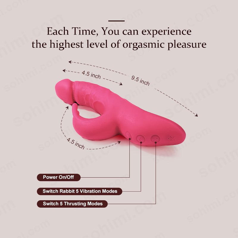 LUNA App Control Realistic Dildo Rabbit Vibrator - Sohimi