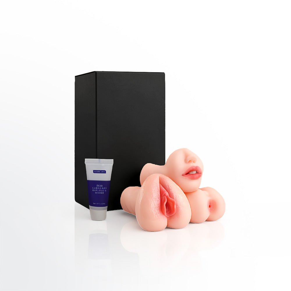 3pcs pocket pussy stroker set packaging discreet male sex toy kit