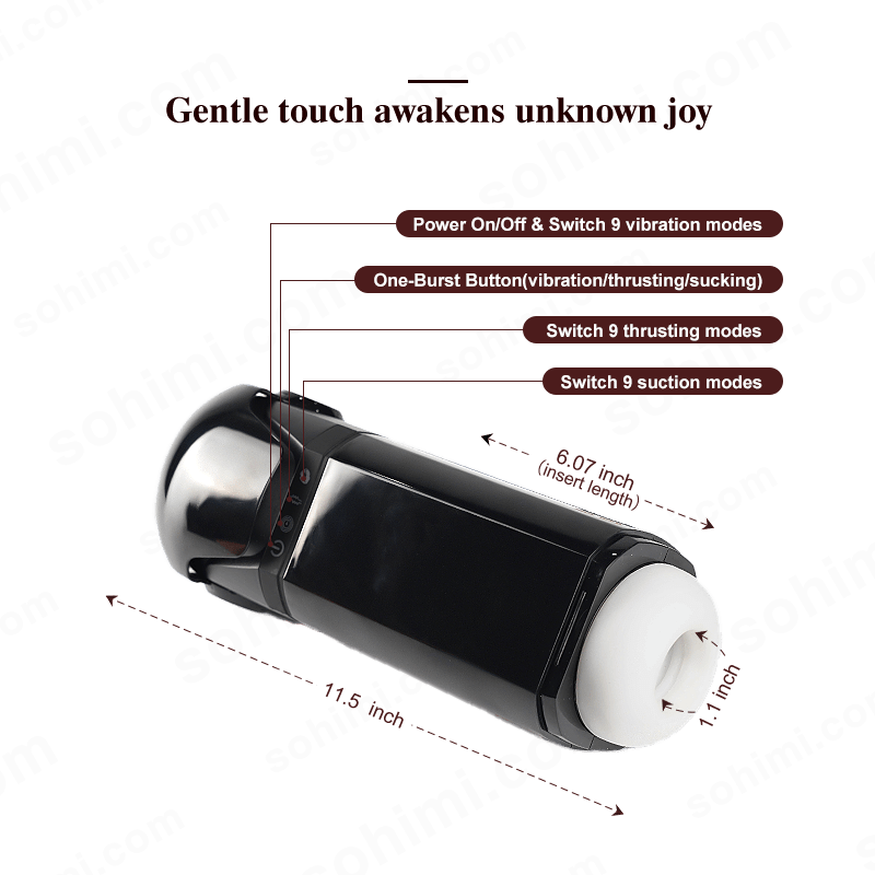 MARKEL| 3 in 1 Automatic Suction and vibrating and Thrusting Male Sex Toy - Sohimi