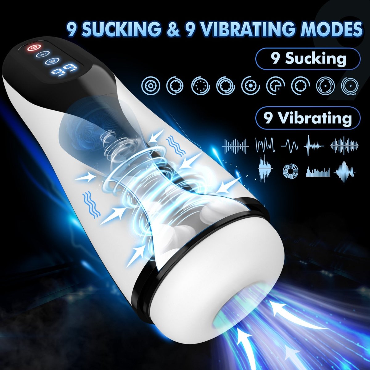 Marshal| Strong Sucking & Vibrating Male Heating Masturbator - Sohimi