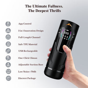 MAX|3 in 1 Vibrating and Squeeze Suction Thrusting Male Stroker Toy - Sohimi