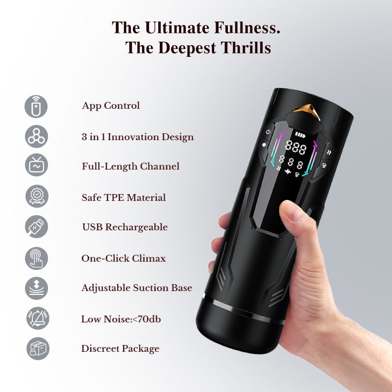 MAX|3 in 1 Vibrating and Squeeze Suction Thrusting Male Stroker Toy - Sohimi