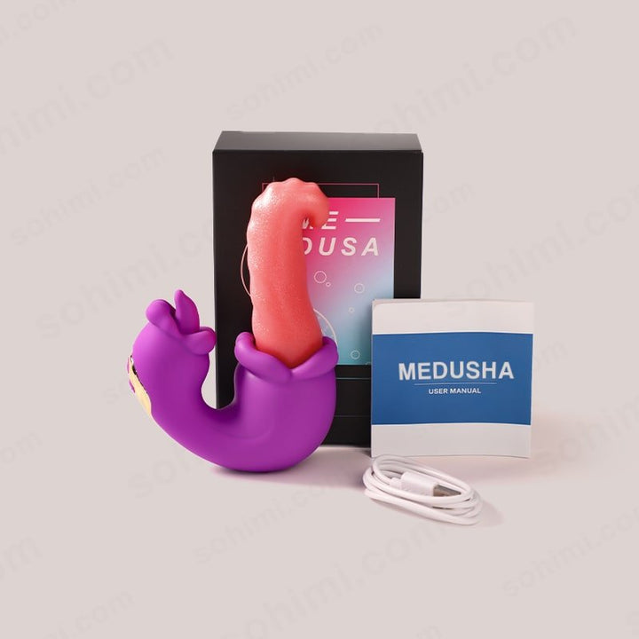 MEDUSHA| All in One Tongue Clitoris and G - Spot Vibrator Stimulator Toy - Sohimi