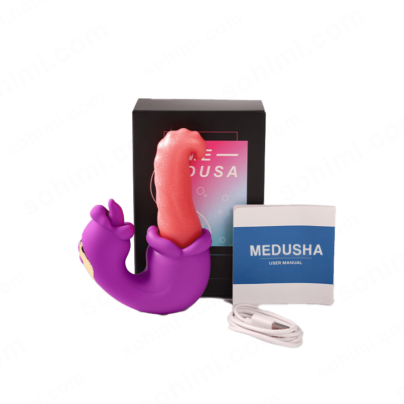 MEDUSHA| All in One Tongue Clitoris and G - Spot Vibrator Stimulator Toy - Sohimi
