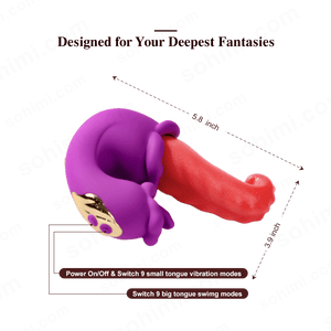 MEDUSHA| All in One Tongue Clitoris and G - Spot Vibrator Stimulator Toy - Sohimi